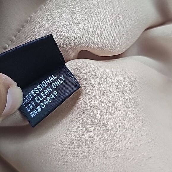 Carmen Marc Valvo MSRP $595 Blush Cream Cocktail Mini‎ Dress NWT Women Size 8 - Picture 6 of 10